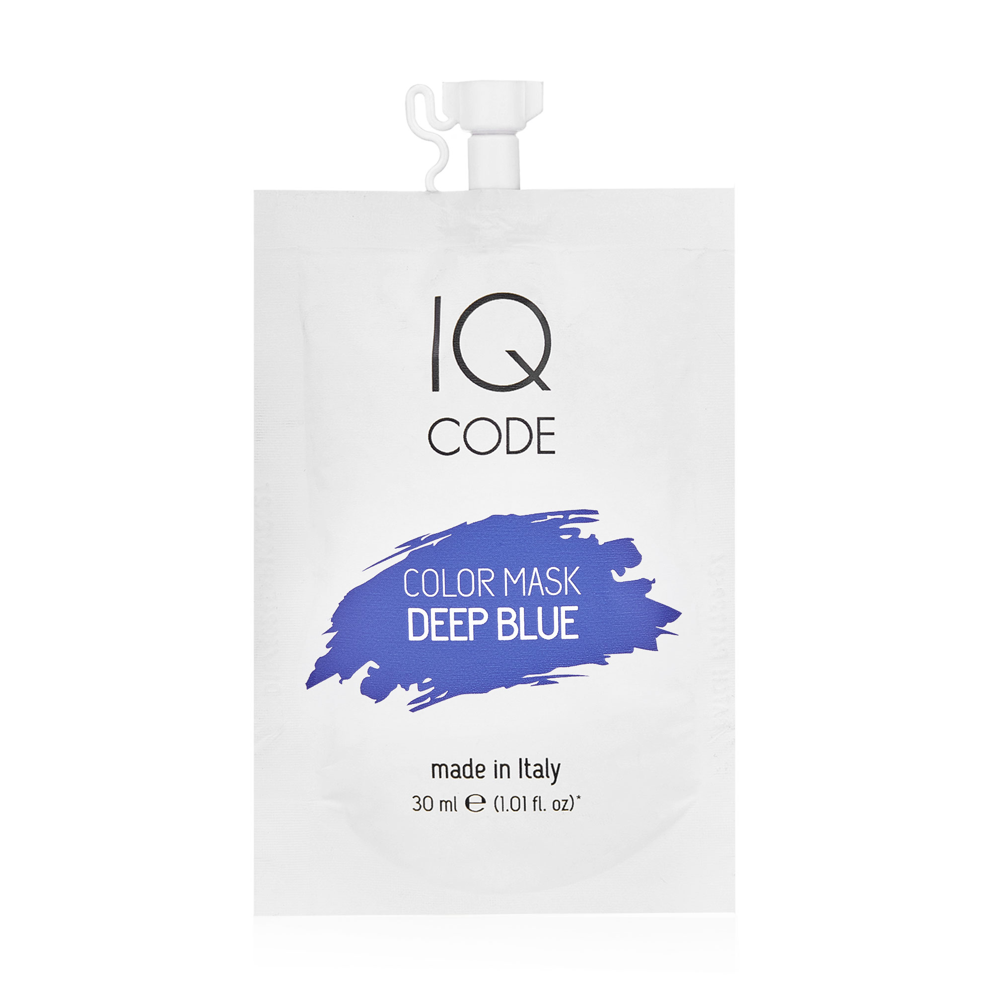 Тонувальна маска для волосся IQ code Color Mask Темний синій (Deep Blue), 30 мл